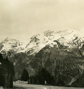 Italy Alps Tyrol Passo dello Stelvio Road Old NPG Stereo Stereoview Photo 1900