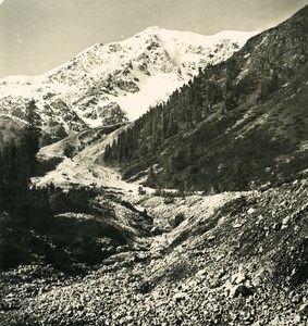 Italy Alps Trentin Ortier betwen Wege and Sulden Old NPG Stereo Photo 1900