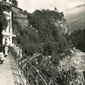 Italy Alps Trentin Meran Merano Gilfpromenade Old Stereo Stereoview Photo 1900