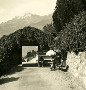 Italy Alps Trentin Merano Tapeinerpromenade Old NPG Stereo Stereoview Photo 1900