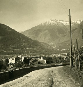 Italy Alps Trentin Meran Merano Panorama Old NPG Stereo Stereoview Photo 1900