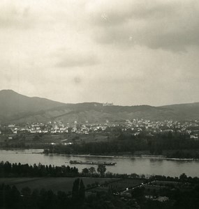 Germany Rhine River Bad Honnef Panorama Old NPG Stereo Stereoview Photo 1900