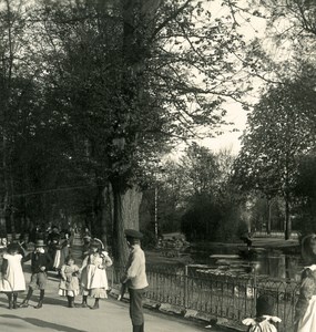 Germany Cologne Koln Public Garden Old NPG Stereo Photo 1900