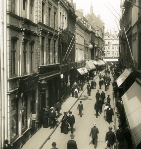 Germany Cologne Koln Hohestrasse NPG Stereo Stereoview Photo 1900