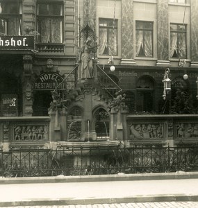 Germany Cologne Koln Heinzelmannchenbrunnen Hotel NPG Stereo Photo 1900