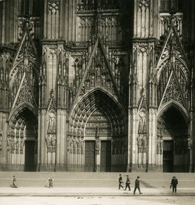 Germany Cologne Koln Dom Cathedral Facade Old NPG Stereo Stereoview Photo 1900