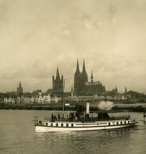 Germany Cologne Koln Panorama Old NPG Stereo Stereoview Photo 1900