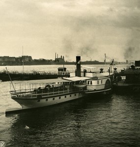 Germany Cologne Koln Schiffsbrucke Old NPG Stereo Photo 1900