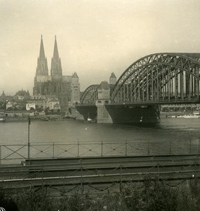 Germany Cologne Koln Panorama Old NPG Stereo Stereoview Photo 1900