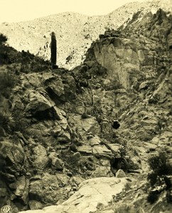 Argentina Andes Massive Granite 3200M Old NPG Stereo Stereoview Photo 1900