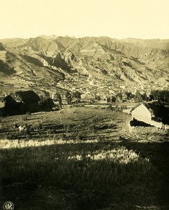 Bolivia Andes La Paz Panorama Old NPG Stereo Stereoview Photo 1900