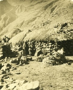 Bolivia Andes Traditional Housing Indian Huts NPG Stereo Stereoview Photo 1900