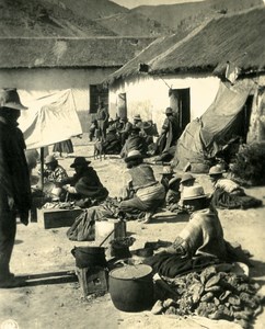 Bolivia Andes Huanuni Oruro market day Old NPG Stereo Stereoview Photo 1900
