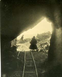 Bolivia Andes Tin Ore Mine Entry Mining Old NPG Stereo Stereoview Photo 1900