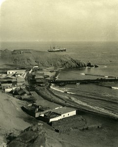 Peru Peruvian coast Old NPG Stereo Stereoview Photo 1900