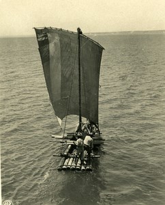 Peru Peruvian Coast Boat Old NPG Stereo Stereoview Photo 1900