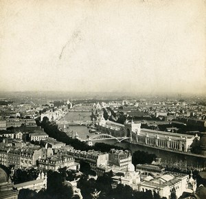 France Paris World Fair Pavilions Panorama Old Stereoview Photo SIP 1900