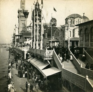 France Paris World Fair Quai des Nations Old Stereoview Photo SIP 1900