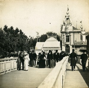 France Paris World Fair Bridge of Invalides Old Stereoview Photo SIP 1900