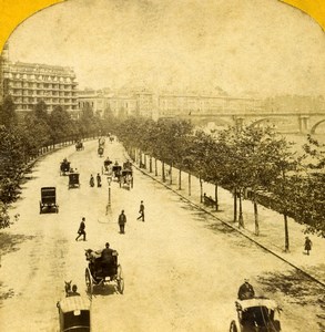 United Kingdom London Charing Cross Old Stereoview Photo York 1860