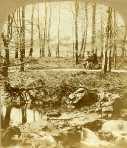 United Kingdom Buxton Lover s Walk Serpentine Old Stereoview Photo 1860