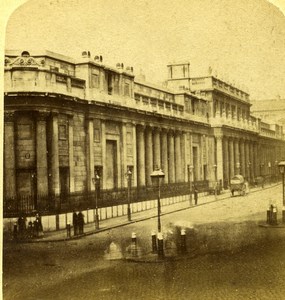 United Kingdom London Bank of England Old Stereoview Photo Radiguet ? 1860