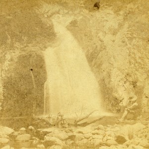 Germany Baden-Wurttemberg Allerheiligen-Wasserfälle Old Stereoview Photo 1860
