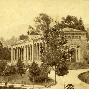 Germany Baden Baden Großherzogtum Trinkhalle Old Stereoview Photo Fay 1860