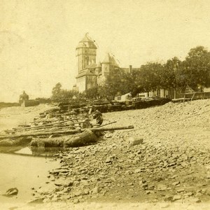 Rhineland Palatinate Oberlahnstein Martinsburg Castle Stereoview Photo Fay 1860