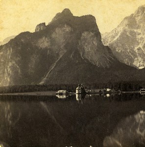 Germany Bavaria St Bartholomeo Landscape Old Stereoview Photo 1860