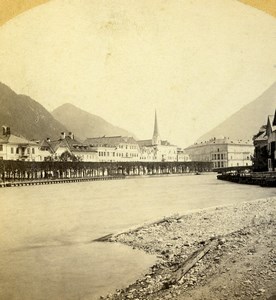 Germany Ischl Esplanade Landscape Old Stereoview Photo Hardtmuth 1860