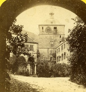 Germany Grand Duchy of Baden Heidelberg Tower Old Stereoview Photo Jouvin 1860