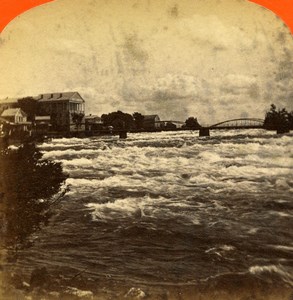 USA Canada Niagara Falls Avery Point Old Stereoview Photo Curtis 1880