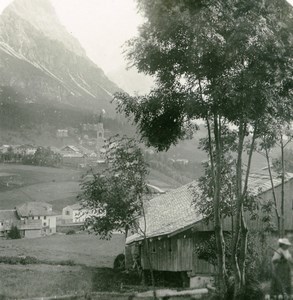 Italy Dolomites Alps Mountain Cortina d Ampezzo Old Stereoview Photo 1900