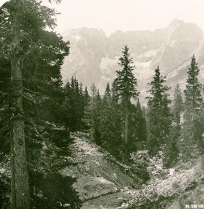 Italy Dolomites Alps Mountain Misurina panorama Anonymous Stereoview Photo 1900