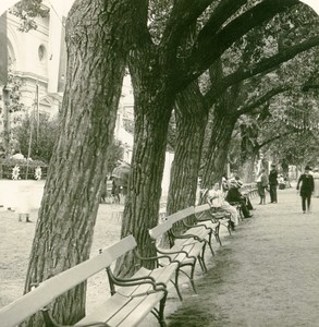 Italy South Tyrol Merano Kurhaus Promenade Old Stereoview Photo NPG 1900