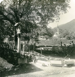 Austria Tyrol Alps Mountain Vahrn near Brixen Old Stereoview Photo NPG 1900