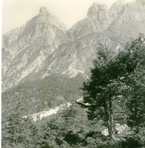 Italy Dolomites Alps Mountain Cortina d Ampezzo Old Stereoview Photo NPG 1900