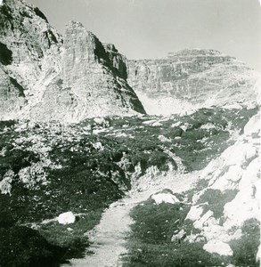 Italy Sexten Dolomites Sudtirol Mountain Fischleintal Stereoview Photo NPG 1900