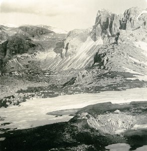 Italy Dolomites Mountain Fischleintal Bödensee Old Stereoview Photo NPG 1900