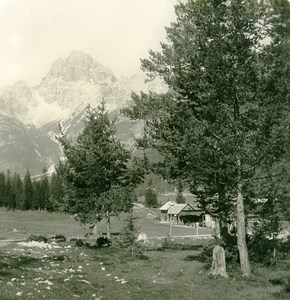 Italy Sudtirol Alps Mountain Ampezzo Road Schluderbach Stereoview Photo NPG 1900