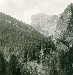 Italy Sudtirol Mountain Ampezzo Road Peutelstein Old Stereoview Photo NPG 1900