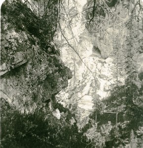 Italy Sudtirol Mountain Ampezzo Road Gorge Peutelstein Stereoview Photo NPG 1900