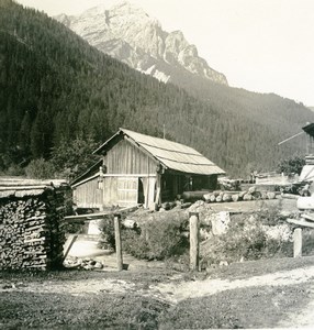 Italy Sudtirol Mountain Sägewerk Sawmill Pragsertal Stereoview Photo NPG 1900