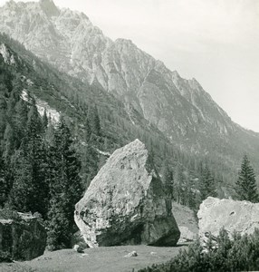 Italy South Tyrol Mountain Fischleintal Old Stereoview Photo NPG 1900