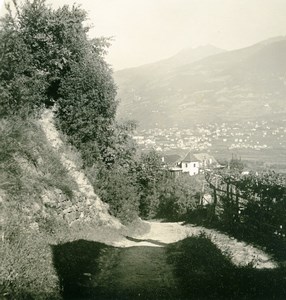 Italy South Tyrol Mountain Meran panorama Old Stereoview Photo NPG 1900