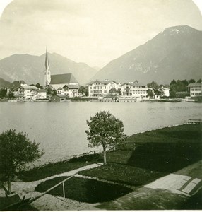 Germany Bavarian Highlands Lake Egern am Tegernsee Old Stereoview Photo NPG 1900