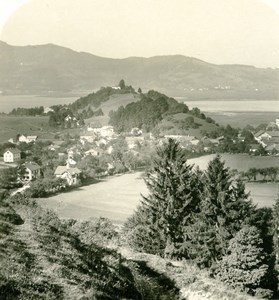 Germany Bavarian Highlands Kochel Panorama Lake Old Stereoview Photo NPG 1900