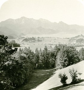 Germany Bavarian Highland Kochel Lake Panorama Herzogstand Stereo Photo NPG 1900