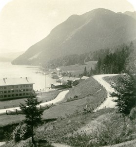 Germany Bavarian Highlands Urfeld Walchen Lake Old Stereoview Photo NPG 1900